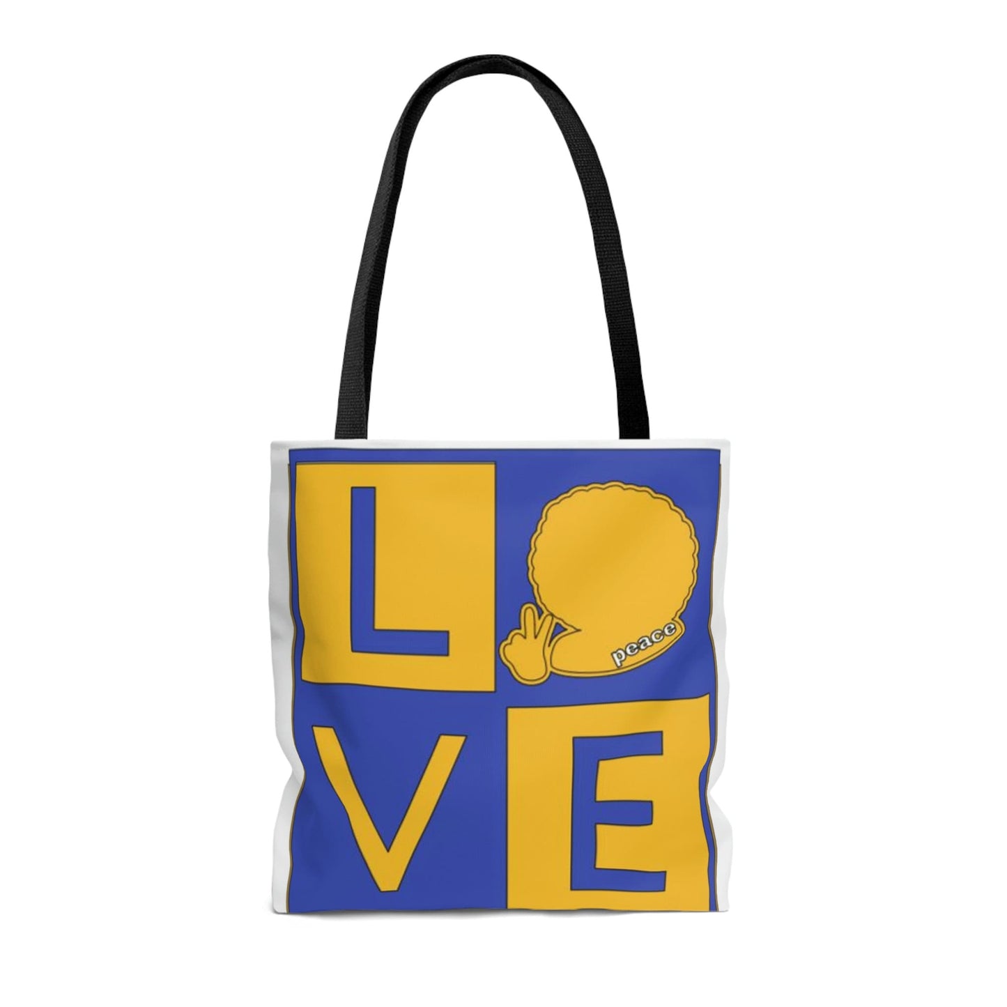 Sigma Gamma Rho Blue and Gold Afro Bag - Stylish Sorority Tote for Everyday Use and Events - Handmade with Love on Etsy