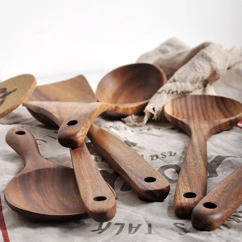 Teakwood Chef Utensil Set
