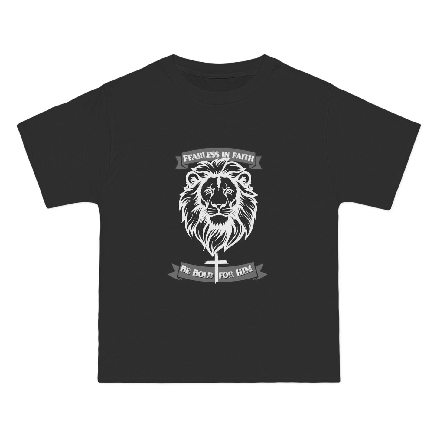 Fearless in Faith Lion and Cross Christian T-Shirt