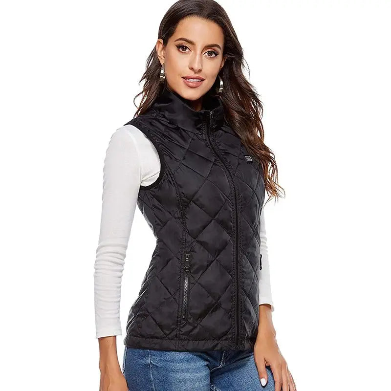 Cozy Heated Women’s Vest - Lightweight, Stylish, and Adjustable Warmth